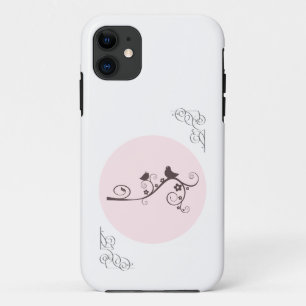 Birds Sitting on a Curly Branch Elegant Nature iPhone 11 Case
