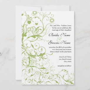 Birds & Swirls Wedding Invitations #17