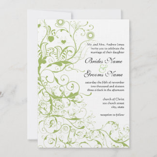 Birds & Swirls Wedding Invitations #17