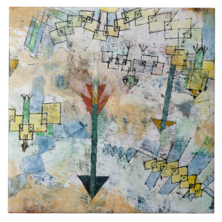 Birds Swooping Down and Arrows Ceramic Tile
