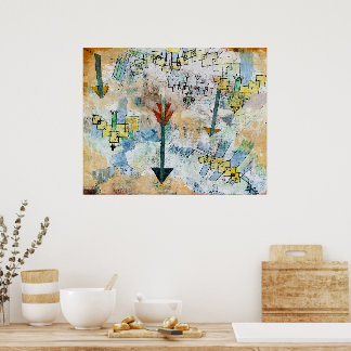 Birds Swooping Down and Arrows Poster