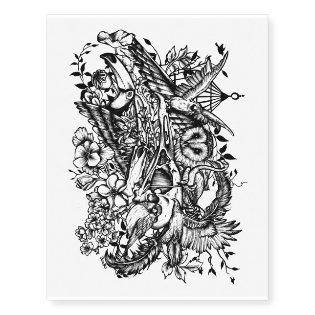 Bird's Temporary Tattoos (Front)