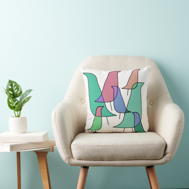 Birds  throw pillow (Chair)