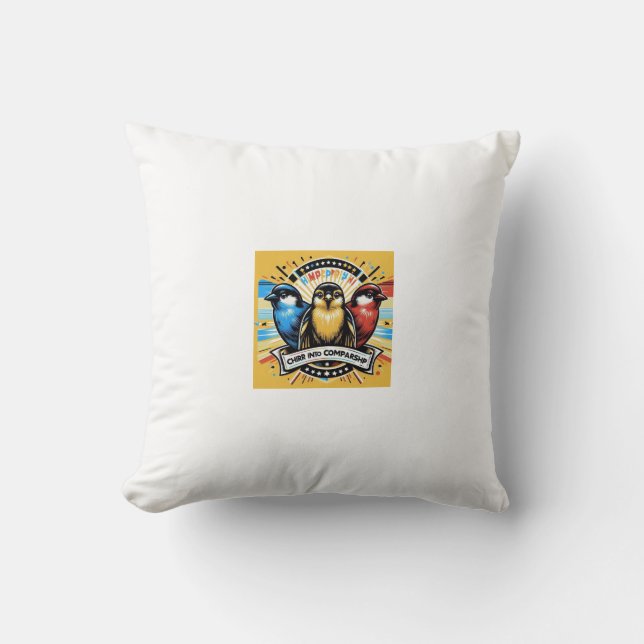 Birds Throw Pillow (Front)