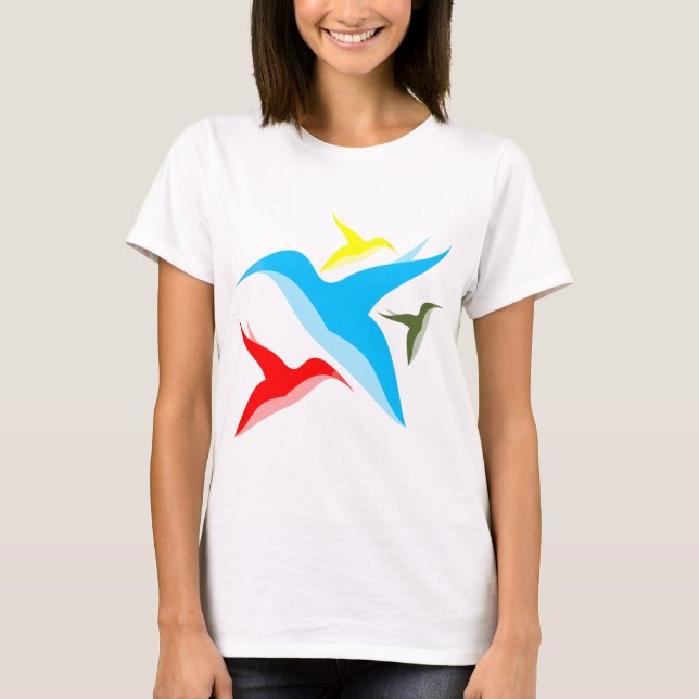 Birds Vectors T-Shirt (Front)