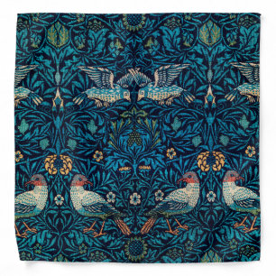Birds (Vintage Floral Pattern) (by William Morris) Bandana