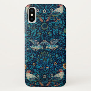 Birds (Vintage Floral Pattern) (by William Morris) iPhone X Case