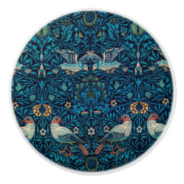 Birds (Vintage Floral Pattern) (by William Morris) Ceramic Knob