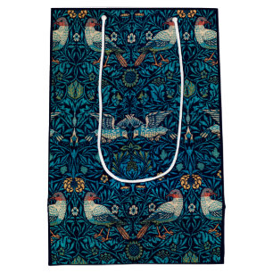Birds (Vintage Floral Pattern) (by William Morris) Medium Gift Bag