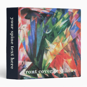 Birds (Vogel) by Franz Marc, Vintage Cubism Art Binder