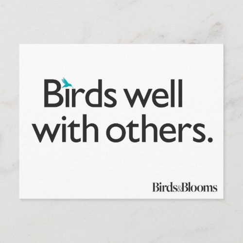 Birds Well with Others Postcard