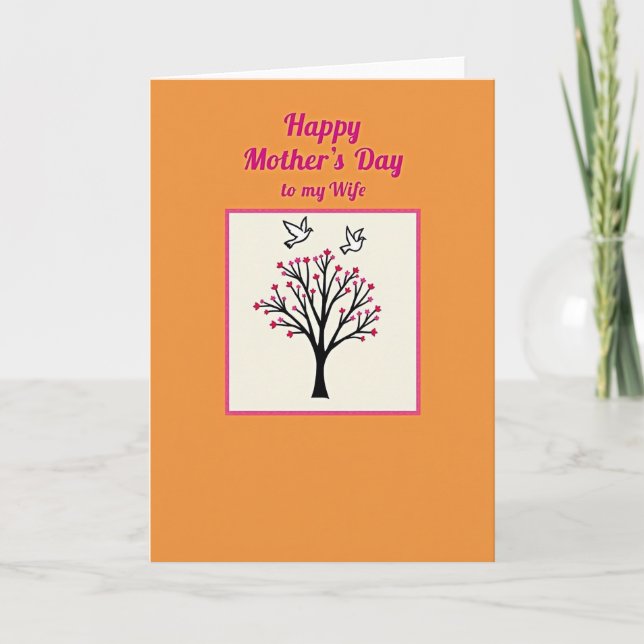 Birds Wife Mothers Day Card (Front)