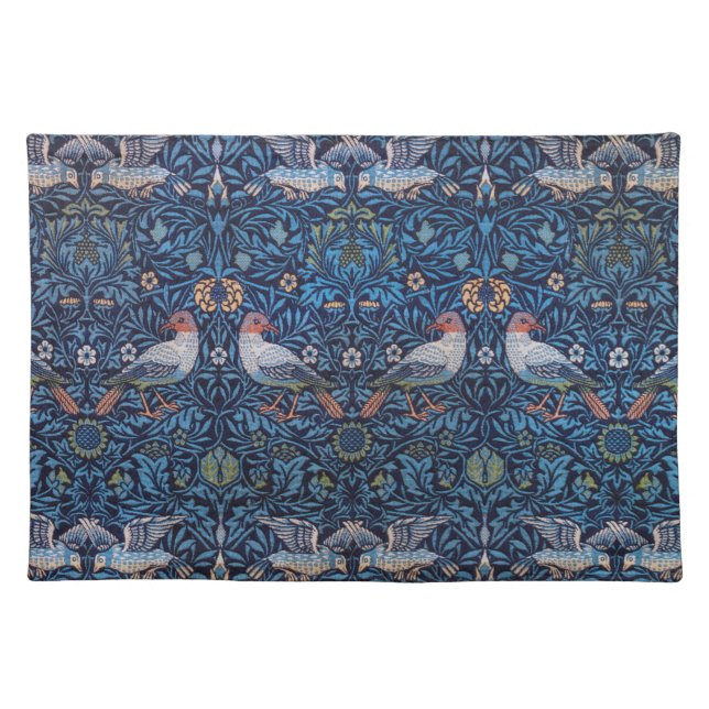 Birds, William Morris Cloth Placemat (Front)