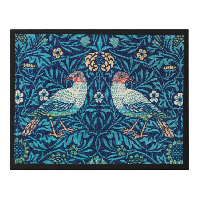 Birds, William Morris Faux Canvas Print (Front)