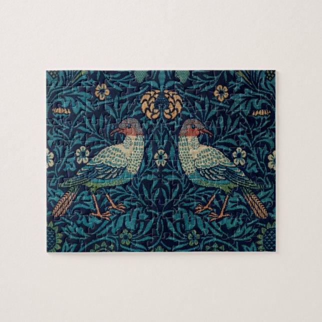 Birds William Morris. Floral & animal pattern Jigsaw Puzzle (Horizontal)