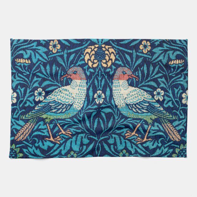 Birds, William Morris Kitchen Towel (Horizontal)