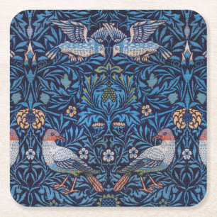 Birds, William Morris Square Paper Coaster