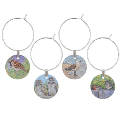 Birds  wine charm