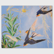 BIRDS WITH LILY WRAPPING Paper