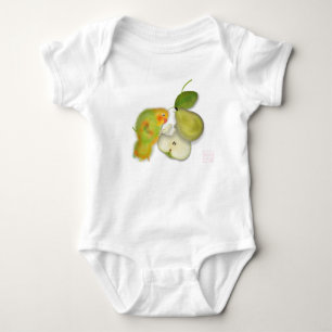 Birds with pear by BabyLaia Baby Bodysuit