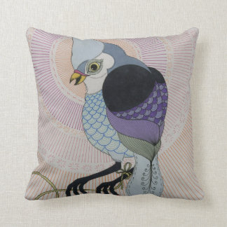birds with rope throw pillow