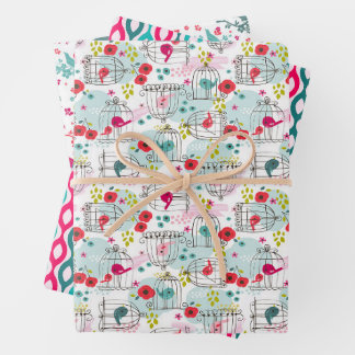 Birds Wrapping Paper Sheets
