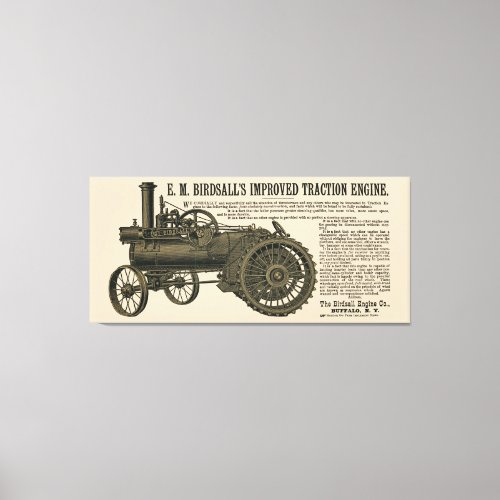 Birdsalls Steam Traction Engine 1889 Farm Tractor Canvas Print