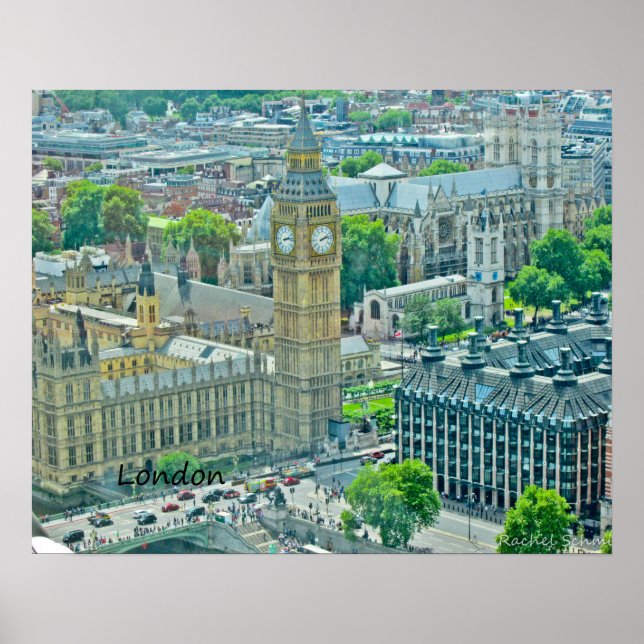 Birdseye View of London Poster (Front)
