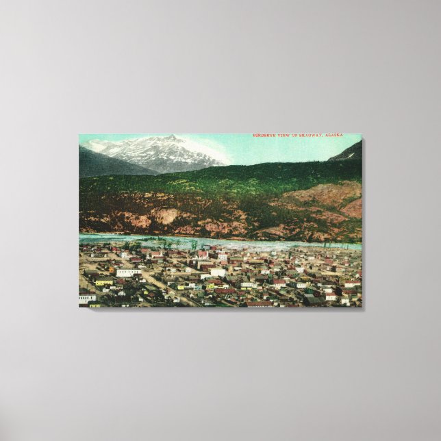 Birdseye View of Skagway, AlaskaSkagway, AK Canvas Print (Front)