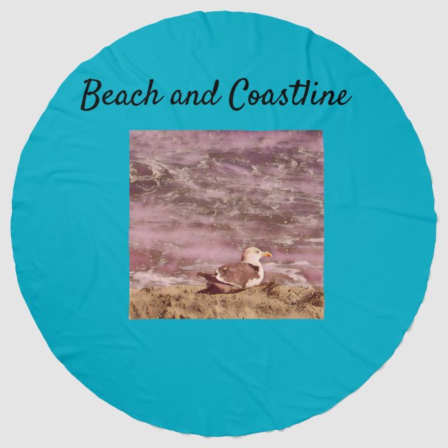 Birdseye view Round  Beach Towel (Front)