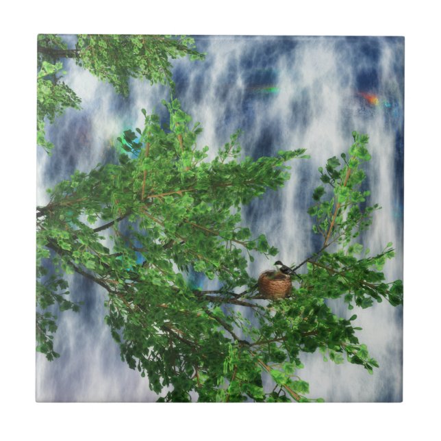 Birdsnest Falls Decorative Tile / Trivet (Front)