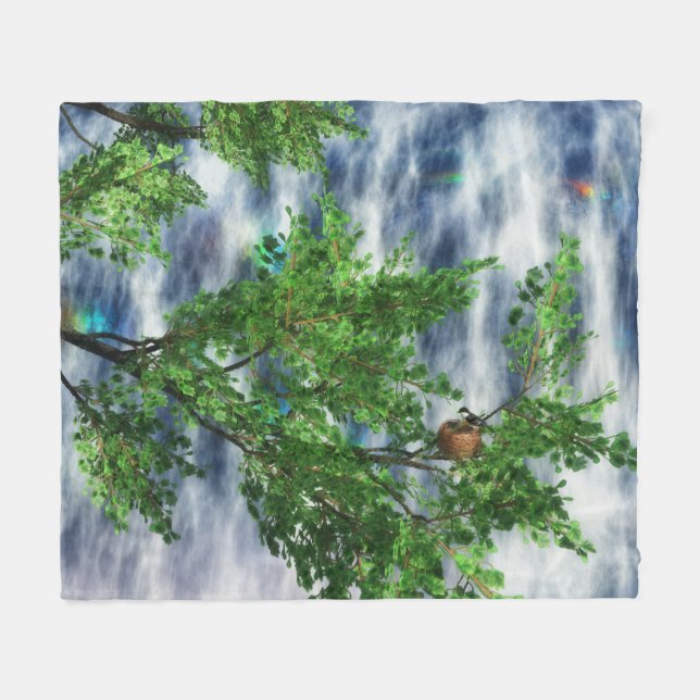 Birdsnest Falls Fleece Blanket (Front (Horizontal))
