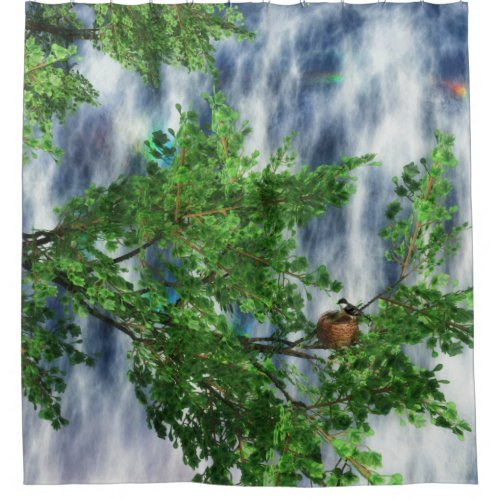 Birdsnest Falls Shower Curtain