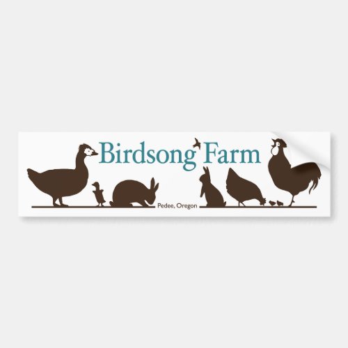 Birdsong Farm Bumper Sticker
