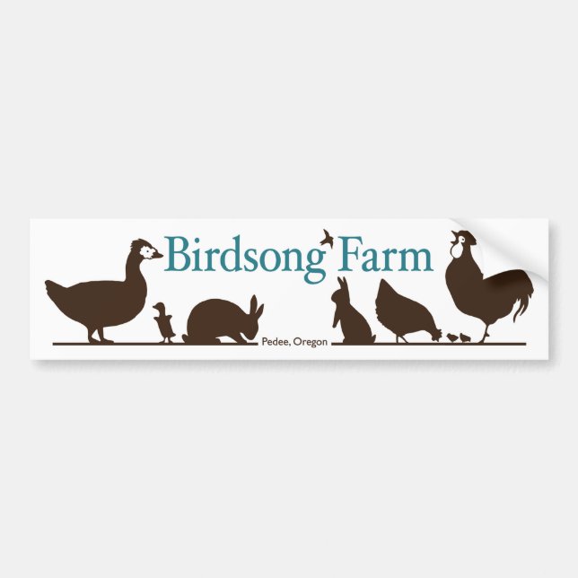 Birdsong Farm Bumper Sticker (Front)
