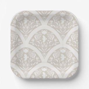 Birdsong Garden in Cream Paper Plates