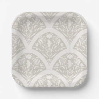Birdsong Garden in Cream Paper Plates