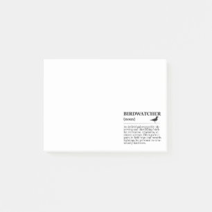 Birdwatcher Definition Observation Identification Post-it Notes