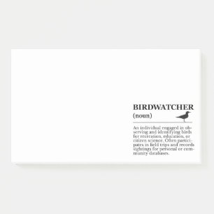 Birdwatcher Definition Observation Identification Post-it Notes