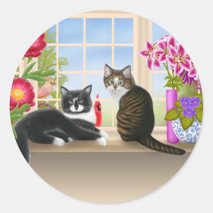 Birdwatching with Pansy & Felix Sticker