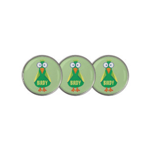 "Birdy" cartoon bird golf term Golf Ball Marker