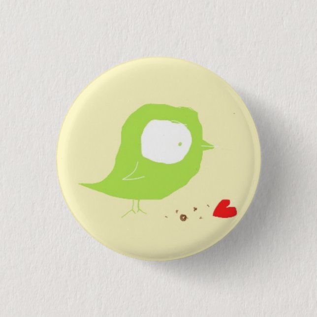 Birdy Found Love Pinback Button (Front)
