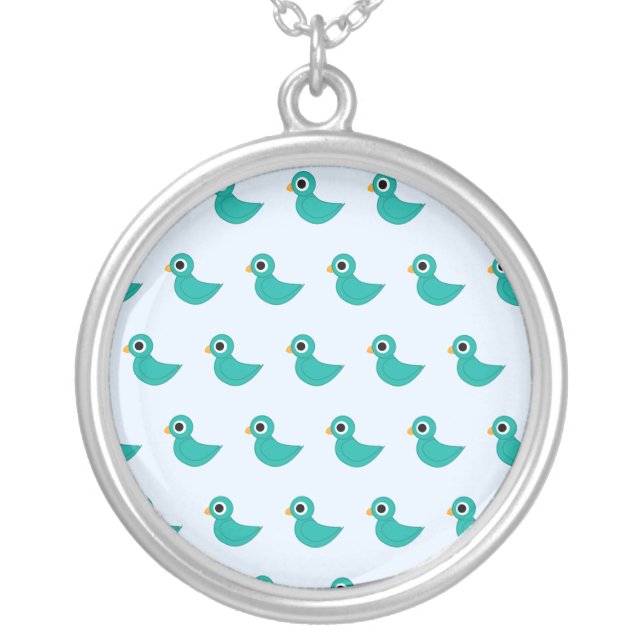 birdy   silver plated necklace (Front)