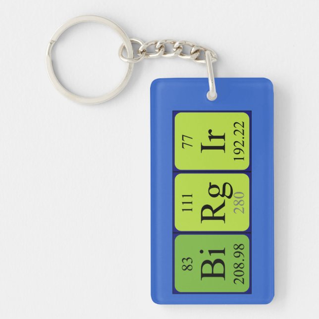 Birgir periodic table name keyring (Front)