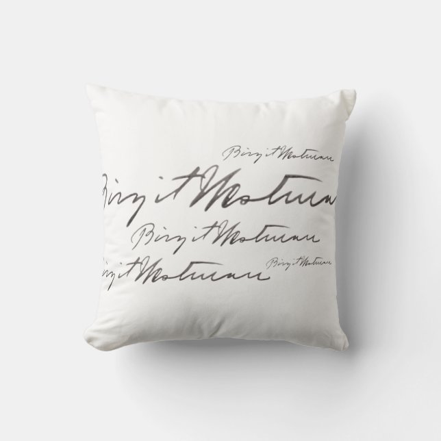 Birgit Westman Signature Throw Pillow (Front)