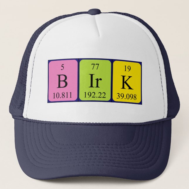 Birk periodic table name hat (Front)
