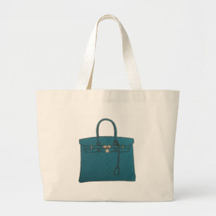 Birkin Tote Bag Blue