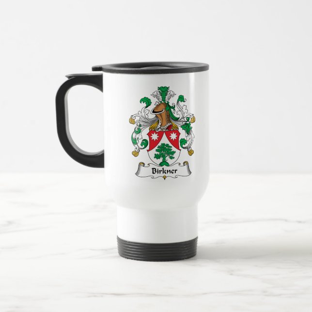 Birkner Family Crest Travel Mug (Left)