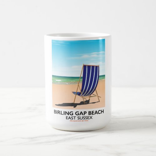 Birling Gap Bea East Sussex vintage travel poster Coffee Mug