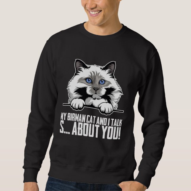 Birman  Birman cat  Birman mom Sweatshirt (Front)